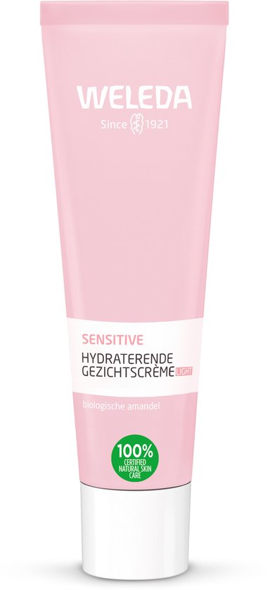 WELEDA Sensitive Hydraterende Gezichtscrème Light - Amandel - Kalmeert Gevoelige Huid & Vermindert Roodheid - 100% Natuurlijke Ingrediënten - 30ml