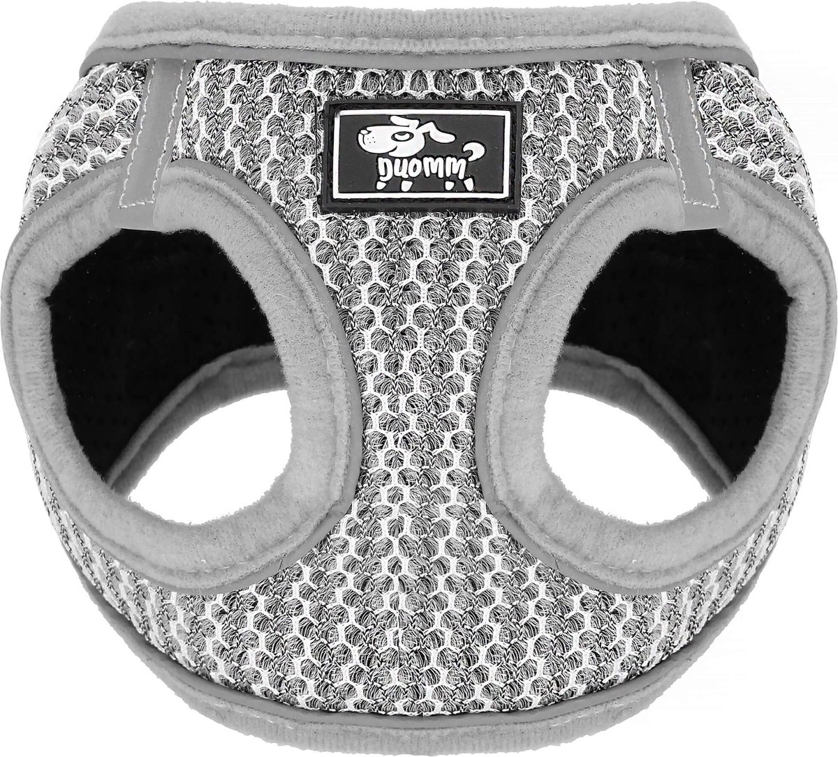 SpringosHondentuigje - Hondenharnas -Drukvrij - Verstelbaar - Grijs - 9-13 KG - M