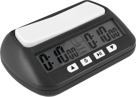 4X schaakklok, digitale schaaktimer en speltimer, 3-in-1 multifunctionele draagbare professionele klok geel