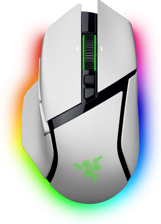 Razer Basilisk V3 Pro 35K - Draadloze Gaming Muis - Ergonomisch - RGB - 4-weg Scrollwiel - Wit