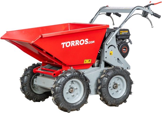 Dumper op wielen manuele kip 500kg 115 liter 6,5pk 196 cc 4 snelheden Torros MD505 van Torros — afbeelding 5