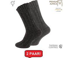 Alpaca Sokken | 2 paar | Unisex | Gezellige wollen sokken | Gemaakt van extra dik alpaca garen | Maat: 39-42