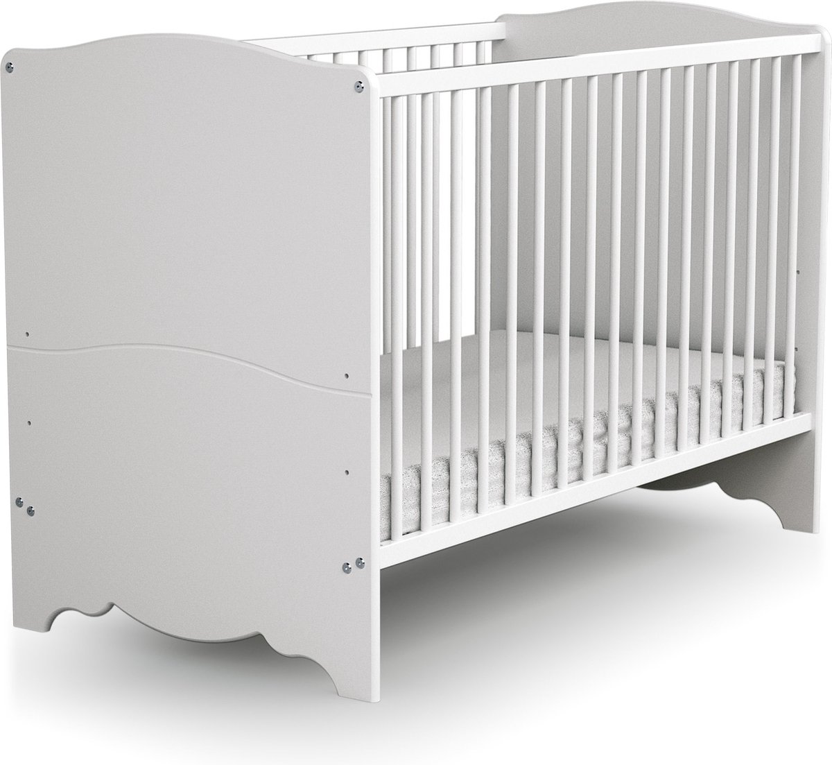 AT4 - Kinderbed MARELLE in hout Wit 60 x 120 cm