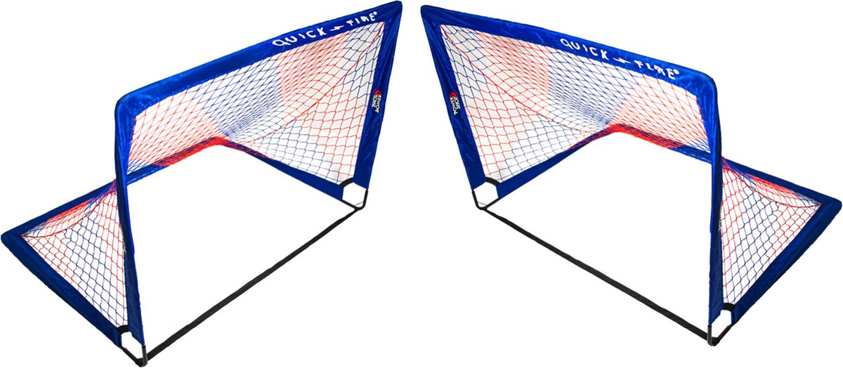 Paar POP UP doelen 1,8 x 1,2 m blauw/rood - POWERSHOT