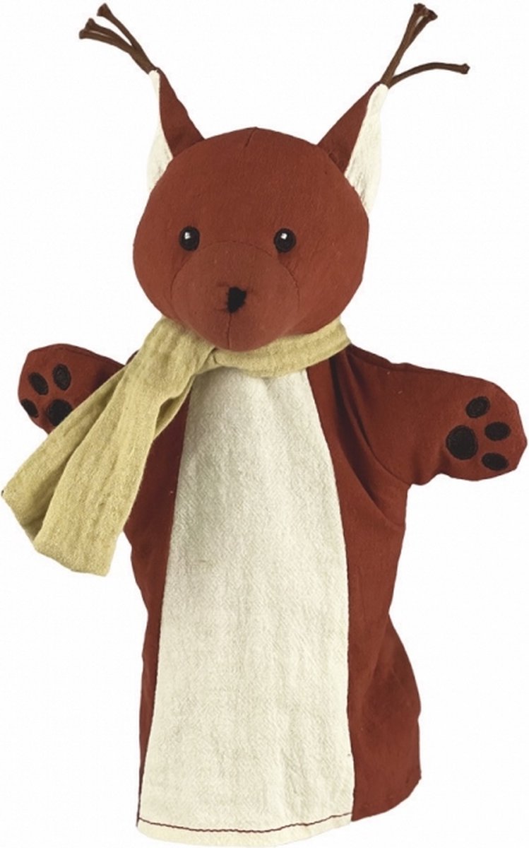 Egmont Toys handpop eekhoorn 29 cm - knuffelpop voor kinderen.