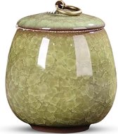 Luxe Urn 170 ML - Crematie Urn - Uniek - Voor Huisdieren of Menselijk As - Crematie As - Mini Urn - Decoratie Urn - Licht Groen