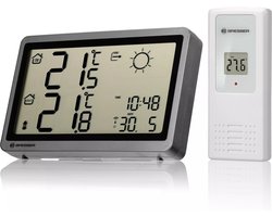 Bresser Weerstation - Meteo Temp HZ - Draadloos - Antraciet