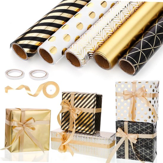 WRAPAHOLIC Carta Da Regalo Reversibile Per Compleanno, Mini Rotolo, 43