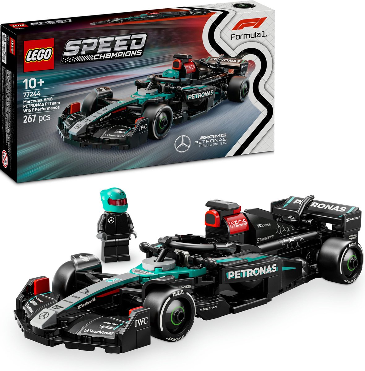 LEGO Speed Champions Mercedes-AMG F1 W15 racewagen Speelgoed - 77244 — afbeelding 2