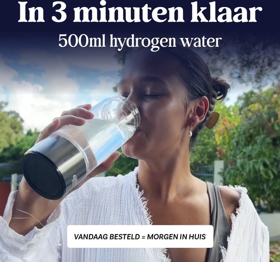 Waterstof Generator – Hydrogen water bottle - H2 Water – Water Generator – 450 ml – Hydrogen water – Gezond Water - Waterfles – Waterfilterfles - Superfood – Anti age