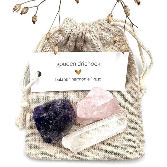 Sac de Golden Driehoek Rough (harmonie, tranquillité, confort, équilibre, équilibre, calme, amour)