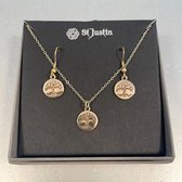 Saint Justin, Parure de Bijoux , ensemble en bronze « petit arbre de vie » (BSET949)