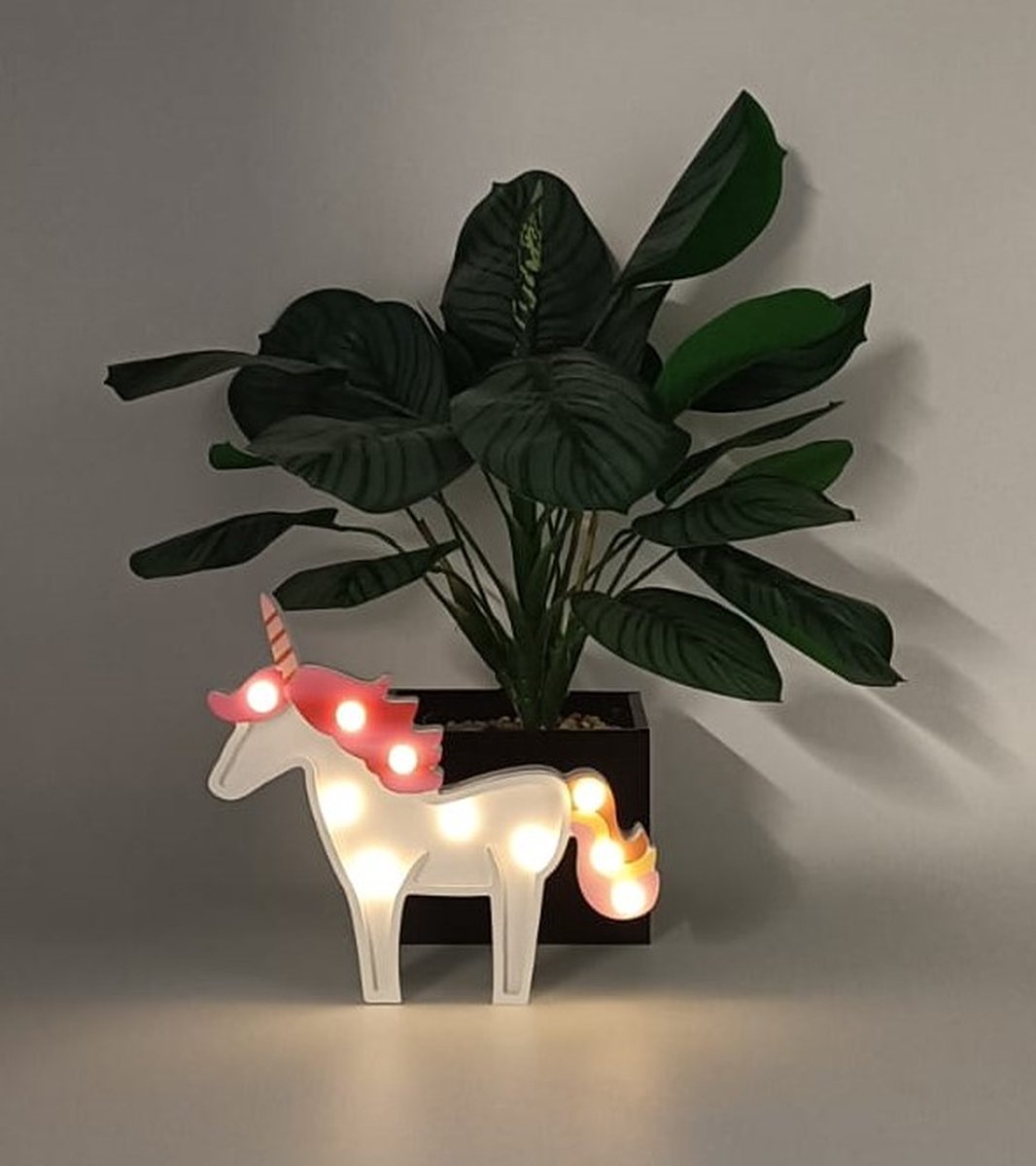 Unicorn - LED - Muurlamp - Hout
