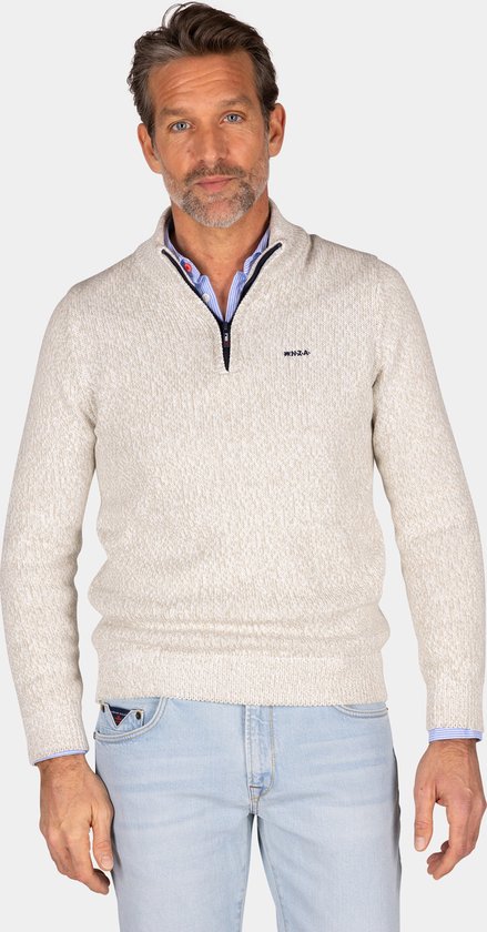 NZA - Beige pullover met halve rits