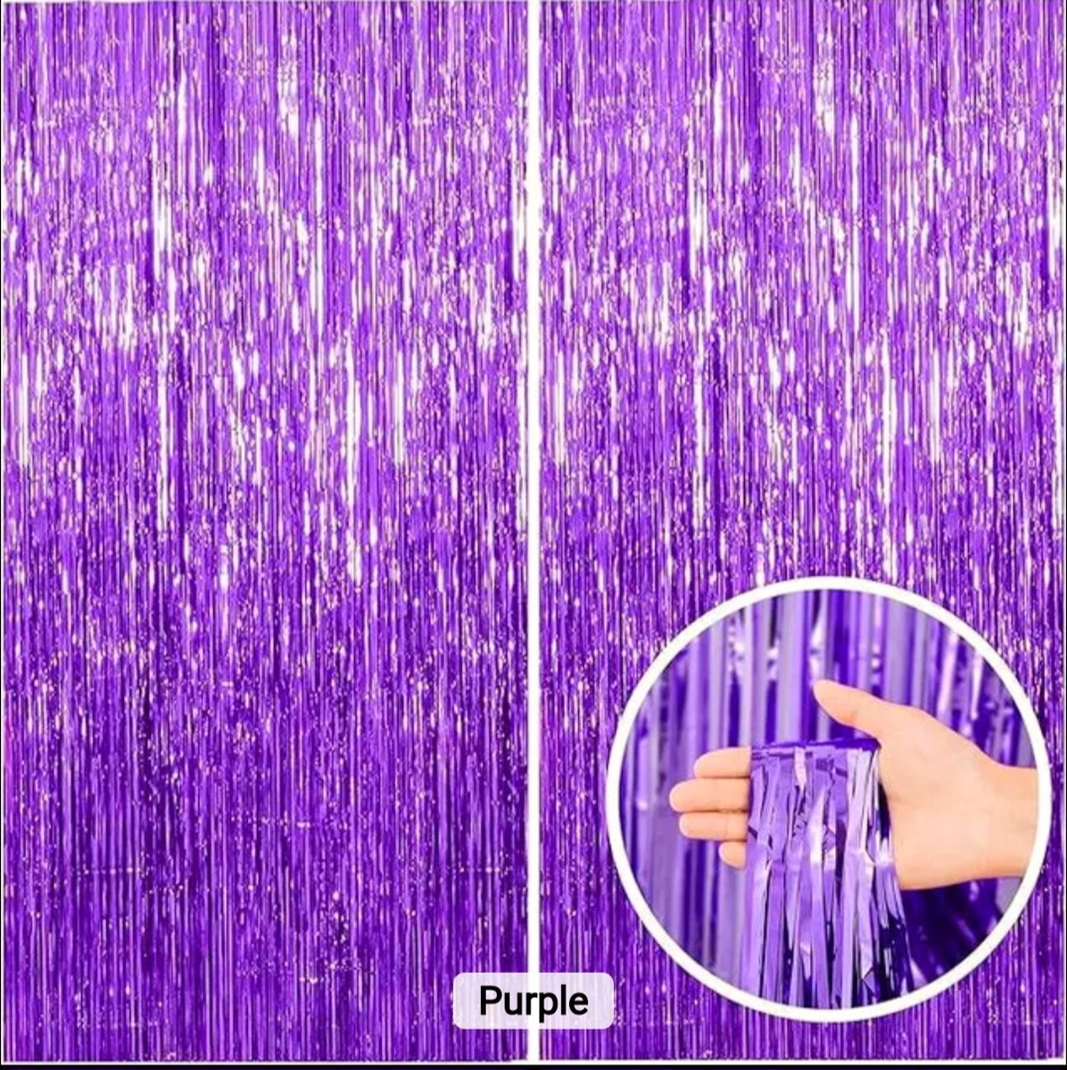 2 x Glittergordijn/ Paars/ 100x200cm x stuk/Feestje Muur Gordijnen /Foil Fringe curtain/Foto Zone/Feest Versiering/ Deurgordijn/ Party Decoratie/ Feestartikele/ Verjaardag/ Huwelijk/ Halloween/ Moederdag/ Festival/ Carnaval/ Kinderfeestje/ Diwali…