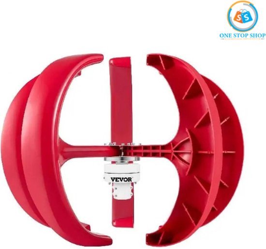 Luxe Windturbine – Alternative Energie Generator – Windmolen Generator – Wind Energie – Hoge Kwaliteit – 600W – Rood