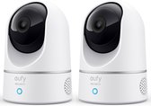 eufy Pan & Tilt 2K Indoor Beveiligingscamera 2-Pack - Bedraad - Wit