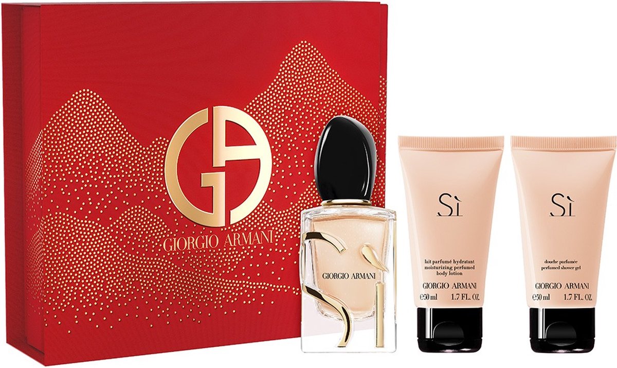 Goedkoopste Armani Si Eau de Parfum 50 ml Shower Gel 50 ml Body Lotion 50 ml
