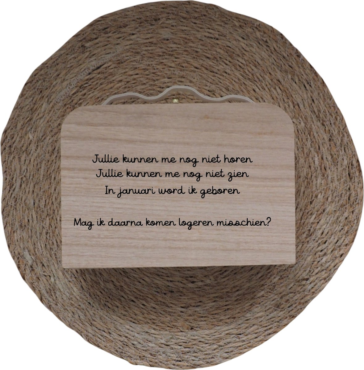 Goedkoopste Houten koffertje | Gedicht | Zwangerschapsaankondiging | Zwanger | Baby | Logeer koffer | Gepersonaliseerd | Personaliseerbaar