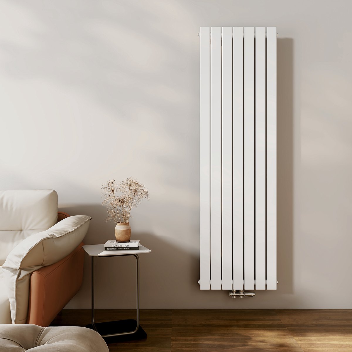 EMKE Radiator - Plat Design - Glanzend Wit - 180x54 cm - 1107 W - Kolomradiator Vertical - Verwarming voor Alle Ruimtes