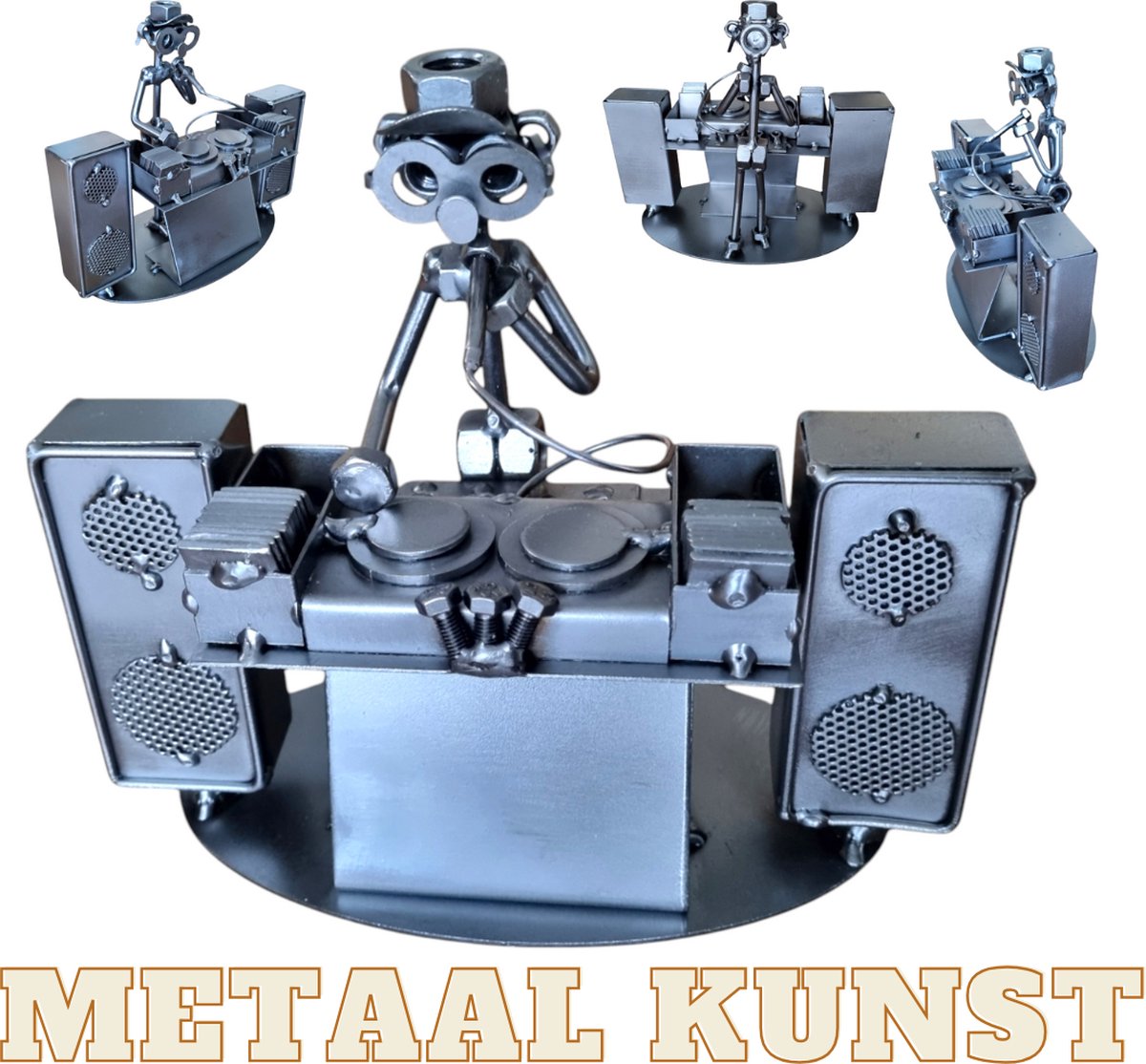 DJ muziek-metaal beeld-metaal kunst-uniek-het best cadeau-party-feest-sinterklas gift-kerst-geschenk