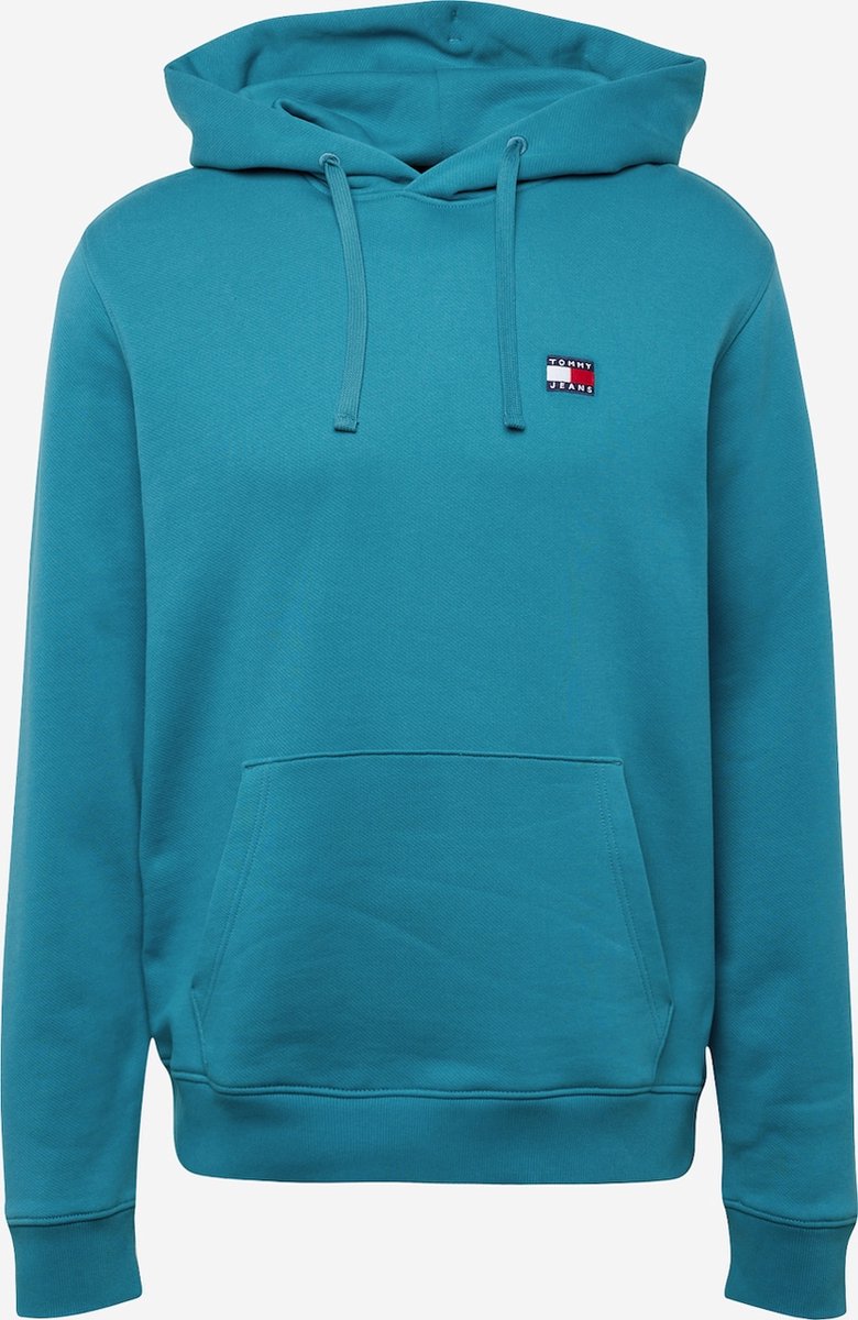Tommy Jeans Hoodie Cyaan Trui met capuchon Turquoise