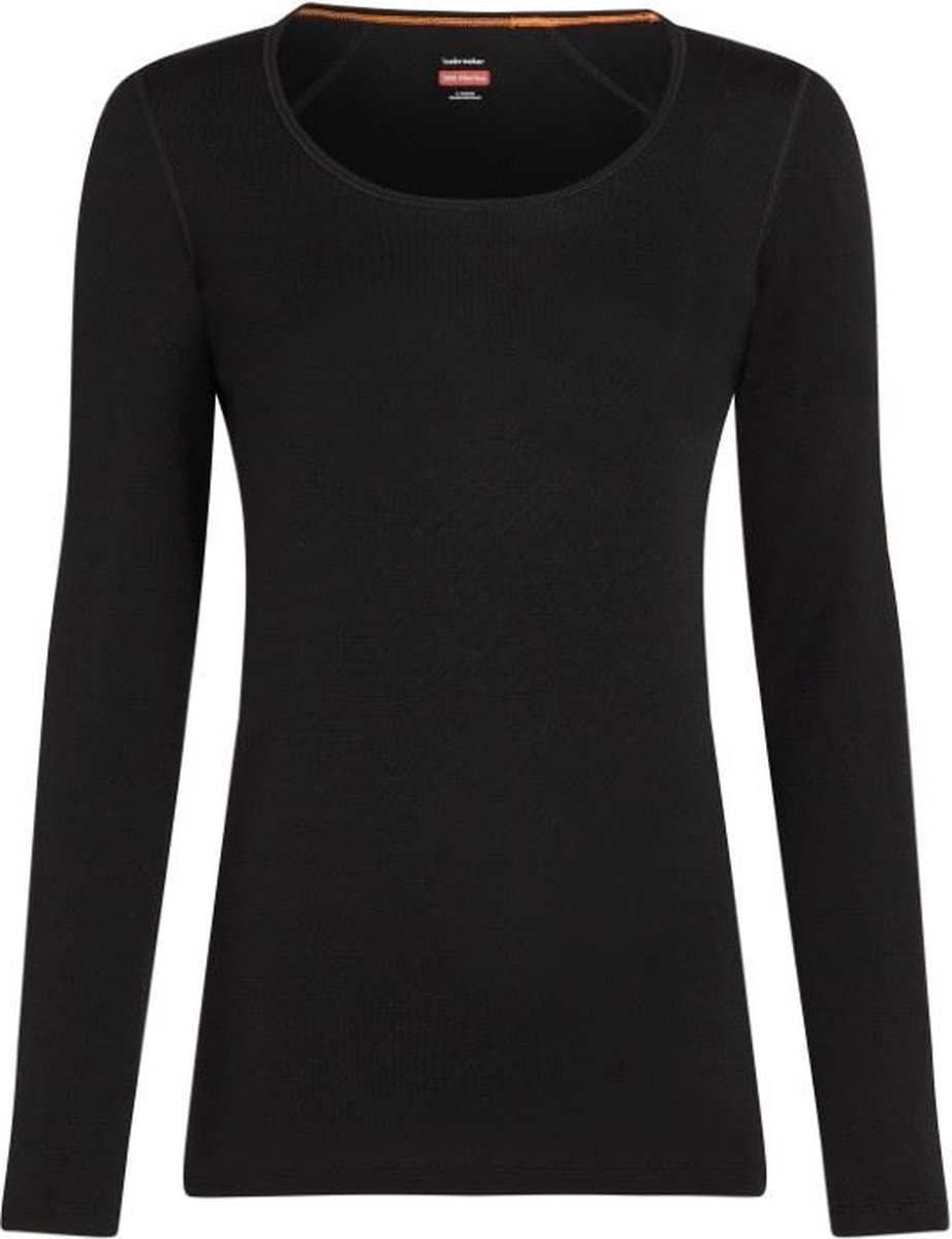 Icebreaker Merino 260 Tech LS Scoop Thermoshirt Dames Black L