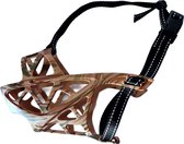 Muilkorf honden - Maat M - Silicone medium hard - Bruin camouflage - Hondenmuilkorf - muilkorf - Honden training - Muilkorven - Degelijke muilkorf - Sterke rassen