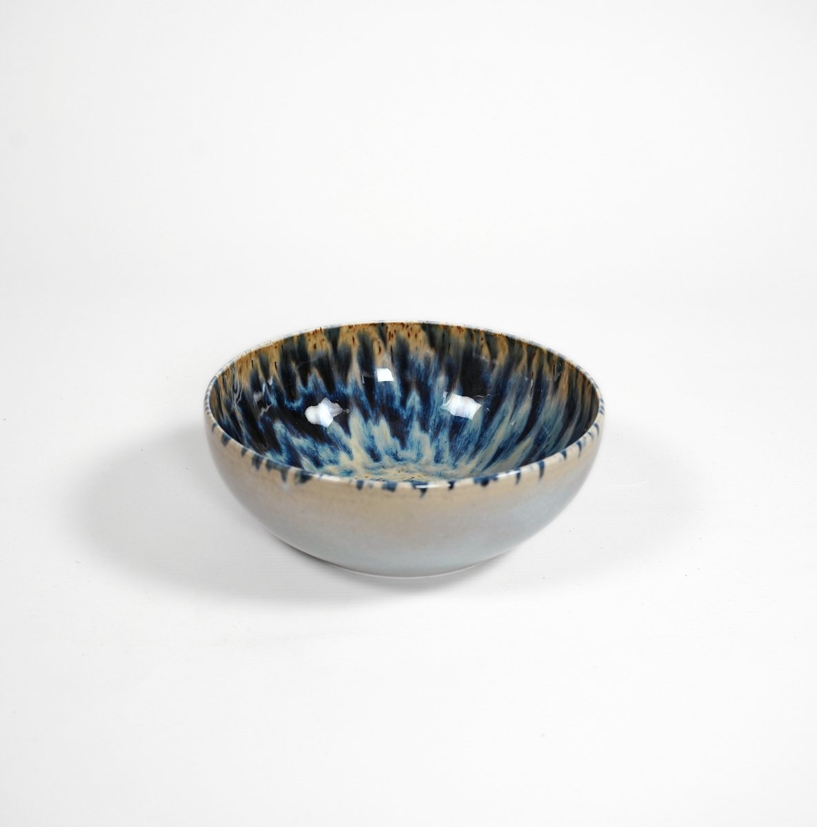 L’AMAR Blue Ocean - Handgemaakt Porselein Servies - Kom - Diameter 18 cm - 1 stuk