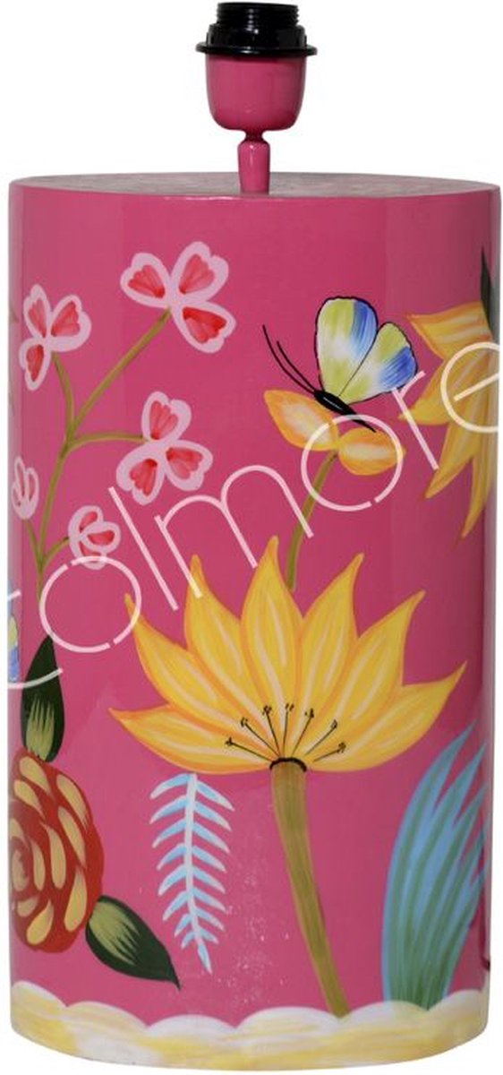 Colmore by Diga emaille handbeschilderde lampenvoet fuchsia 23 x 16 x 49 cm