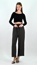 YesMooi - Wide Leg Culotte Broek - Antraciet - S (36) - Pantalon Dames Luchtige Broek