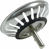 Gootsteen Afvoer Plug - Afvoerstop - zeef - pop-up mandstopper - 78mm - RVS - zilver - Vaatwasmachinebestendig