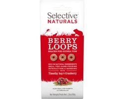 Selective naturals - Berry loops - met Timothy hooi en veenbes - snacks voor cavia's, konijnen en chinchilla's - 2 x 80gr
