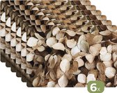 Napperons - 6 pièces - 45x30 cm - Set de table plastique - Feuilles - Beige - Marron - Automne - Sets Assiettes - Décoration pour la table - Accessoires de décoration de table de Cuisine - Tapis en Vinyl - Décoration de table