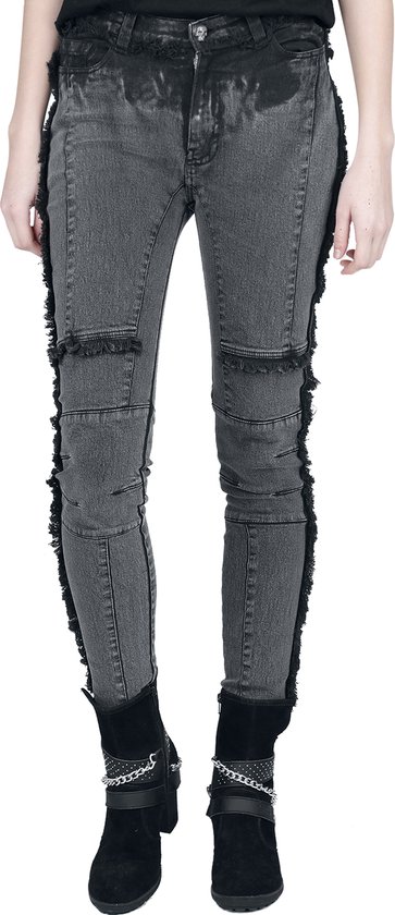 Rock Rebel By EMP Confezione Doppia Gonne Nere Donna - Una Basic E Una Con Teschi - Cotone Ed Elastan