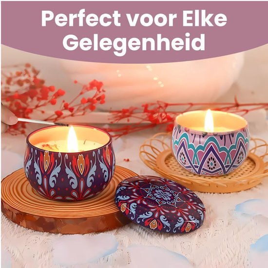 Boncy® Set de Bougies parfumées - Coffret Cadeau de Bougies Geur 4 Pièces - Coffret Cadeau Bougie Parfumée Femme - Cadeau Bougie pour Femme - Coloré