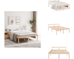 vidaXL Bedframe - Bedframes - Seniorenbed - Bed - Seniorenbed massief grenenhout 120x200 cm