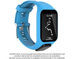Blauw bandje geschikt voor Tomtom Adventurer, Tomtom Spark, Tomtom Spark 3, Tomtom Runner 2, Runner 3 - Golfer 2 - horlogeband - polsband - strap - blue