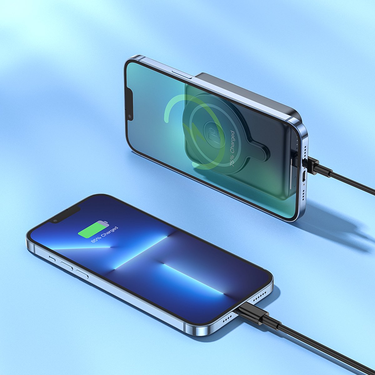 Magnetische Powerbank 10000mAh Draadloos Opladen PD20W - afbeelding 3