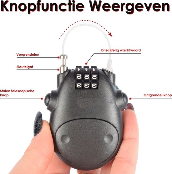 Cijferslot hangslot met code 6 stuks – Weerbestendig fietsslot voor binnen en buiten – Duurzaam staal en kunststof – 8x4.6x1.2 cm veiligheidsslot