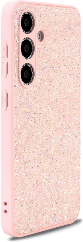 Casemania Coque pour Samsung Galaxy A16 - Rose - Diamant Glitter Back Cover