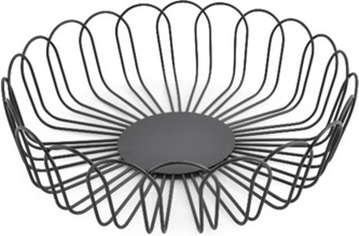 ONA Draadmand 26,5xH7,5cm zwart Flores
