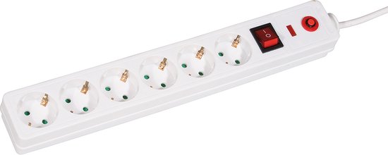 Parafoudre Brennenstuhl Eco-Line avec 6 contacts / noir - 1,5 mètre
