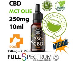 MCT CBD [250mg] - Middelgrote Hond | Pijn - Angst - Stress - Ontstekingsremmend - Bevordert eetlust en beweeglijkheid. Bevat géén THC!