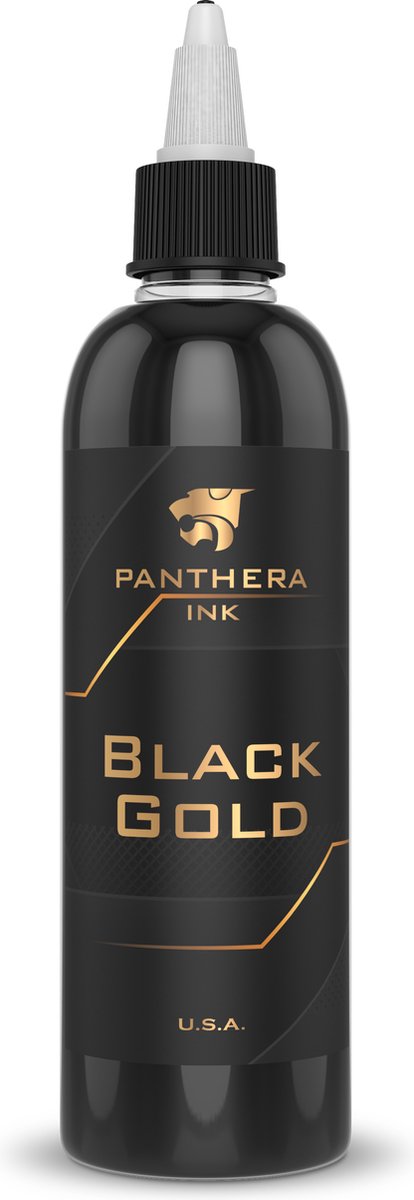 Panthera Ink - BLK Gold 30ml | Premium Professionele Tattoo Inkt | Reach & Vegan | Stick en Poke | Handpoke Tatoeage Inkt |