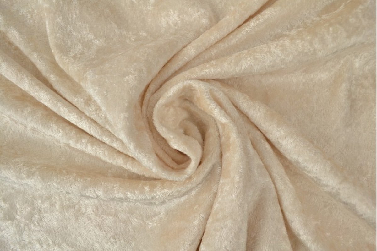 10 meter velours de panne - Champagne - Crushed velvet - 150cm breed