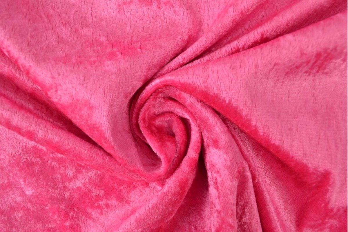 40 meter velours de panne - Fuchsia - Crushed velvet - 150cm breed
