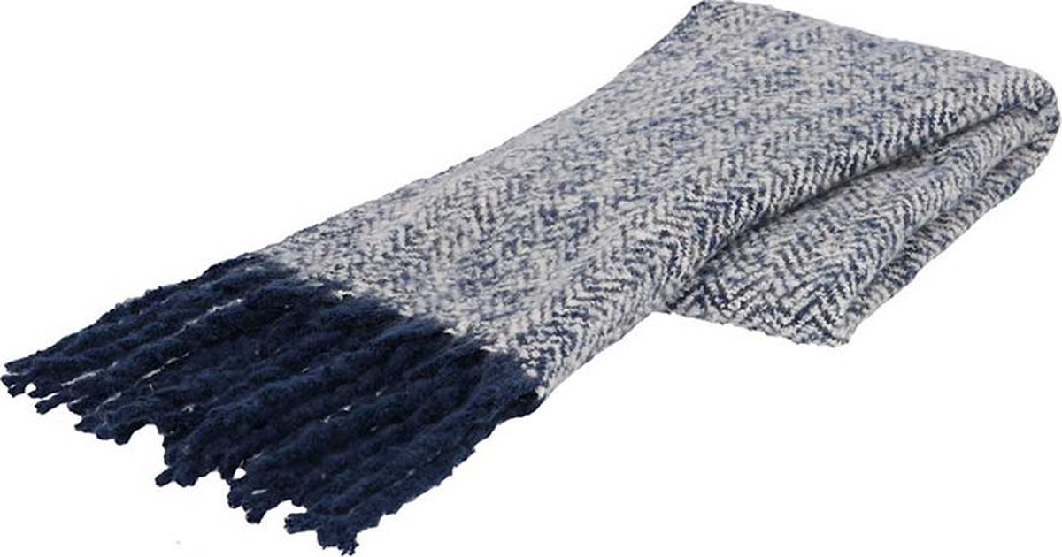 Winter Sjaal Dames Sjaal Effen Navy