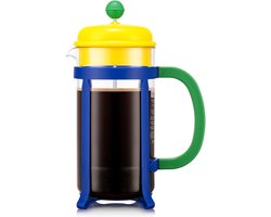 Bodum | LIMITED EDITION | Java French Press Cafetière | Kunststof | 8 kops | Geel/Blauw/Groen | 1L