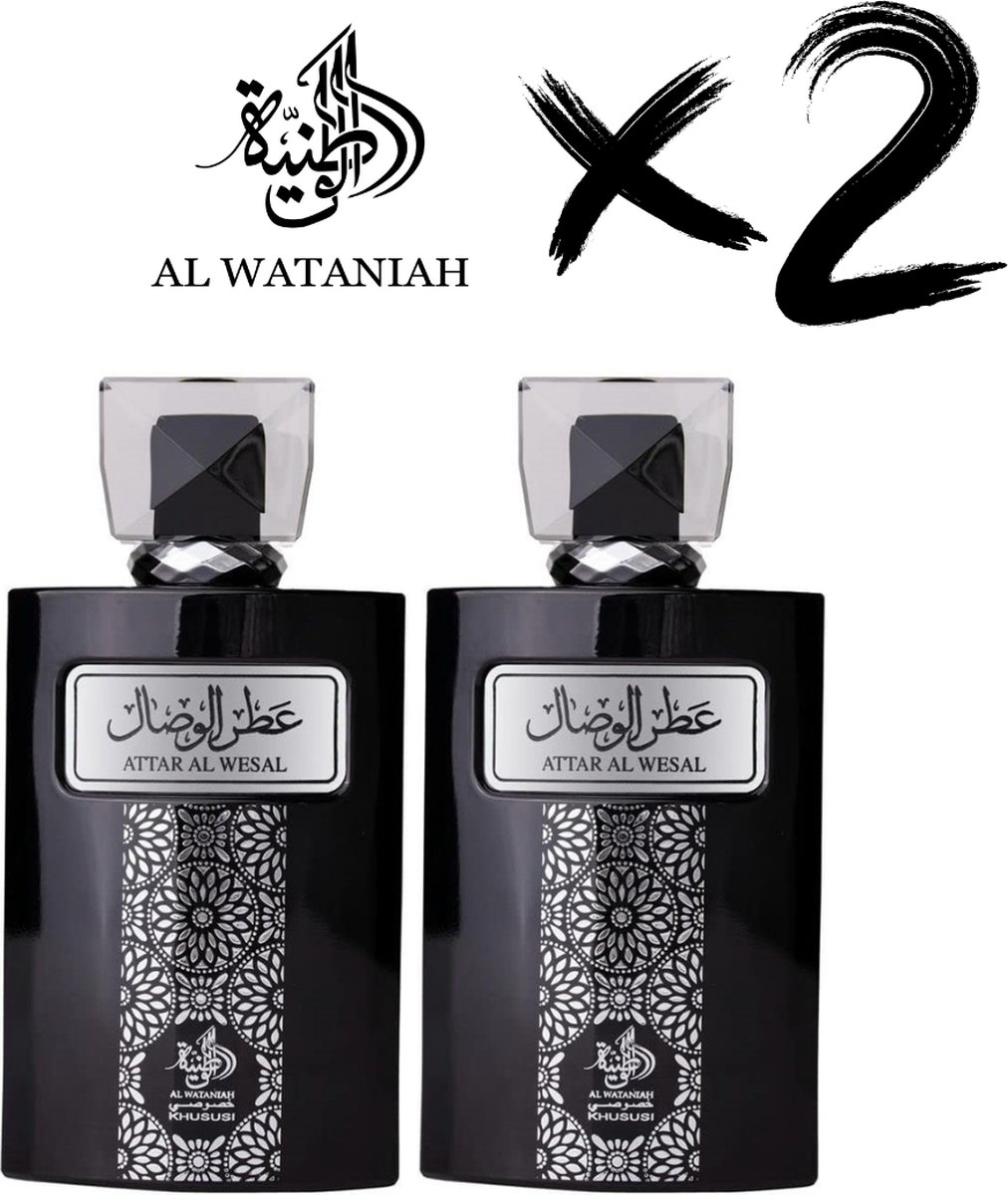 Goedkoopste AL WATANIAH 2 X Perfume ATTAR AL WESAL, 100ml